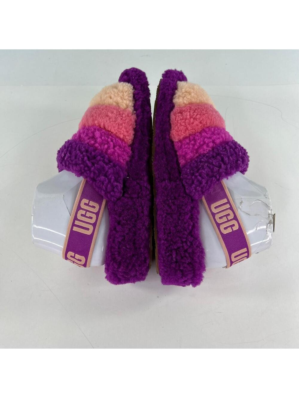 UGG Fluff Yeah Slide sandals US 9 Berrylicious gradient Purple Shearling Slipper - Picture 11 of 12